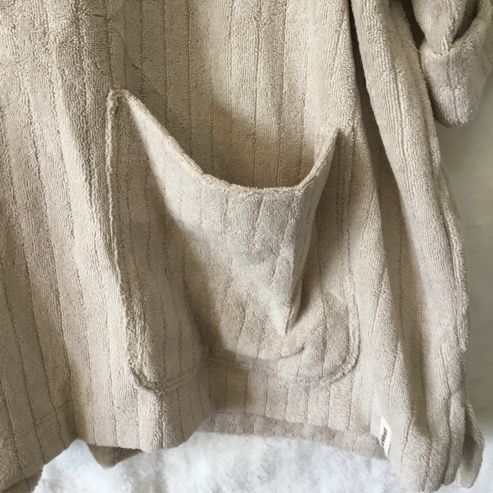 UpWest Beige Collared Half Button-Down Short-Sleeve Top - Picture 3 of 15